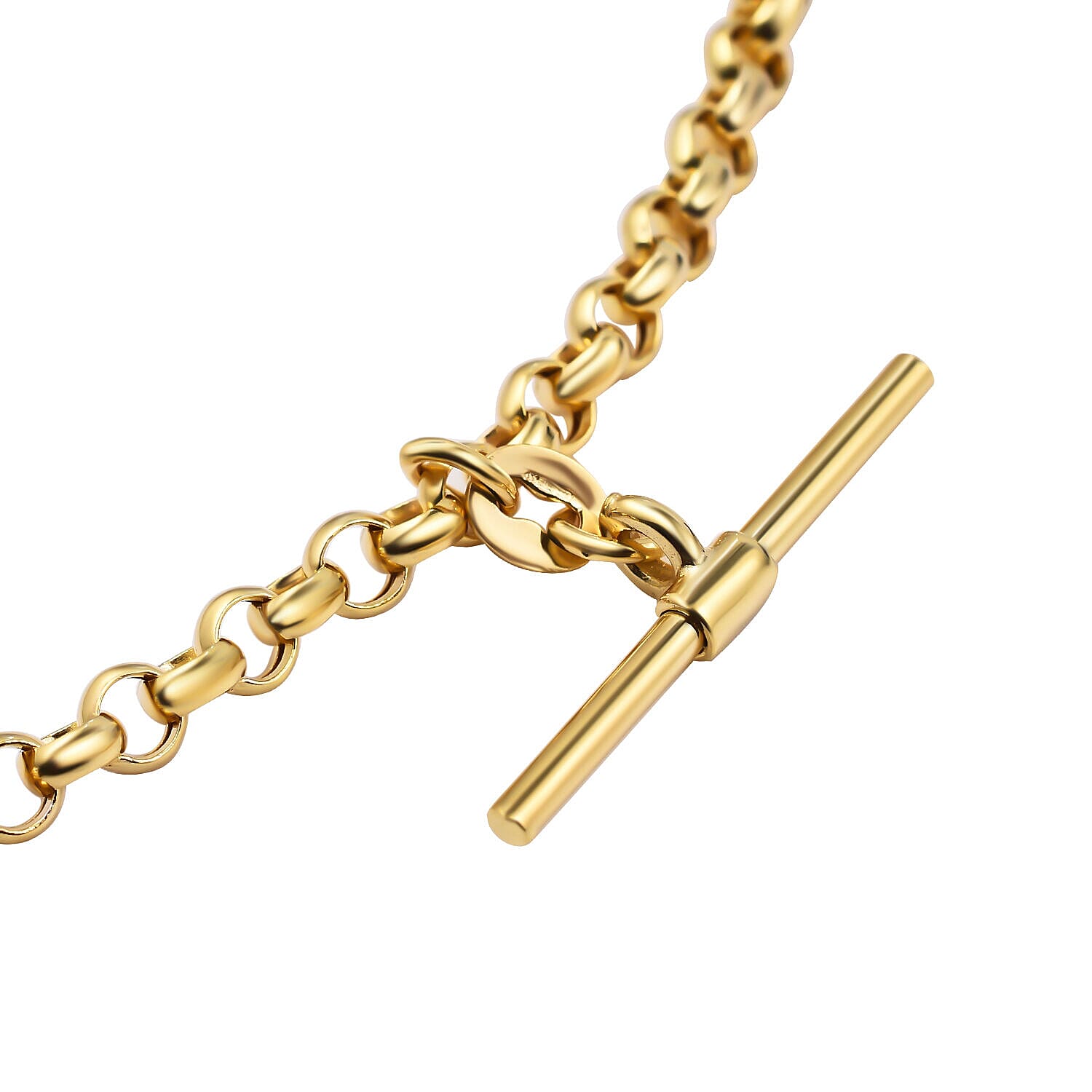 Hatton Garden Close Out Deal - 9K Yellow Gold Belcher Albert Necklace (Size - 18).Gold Wt 7.20 Gms