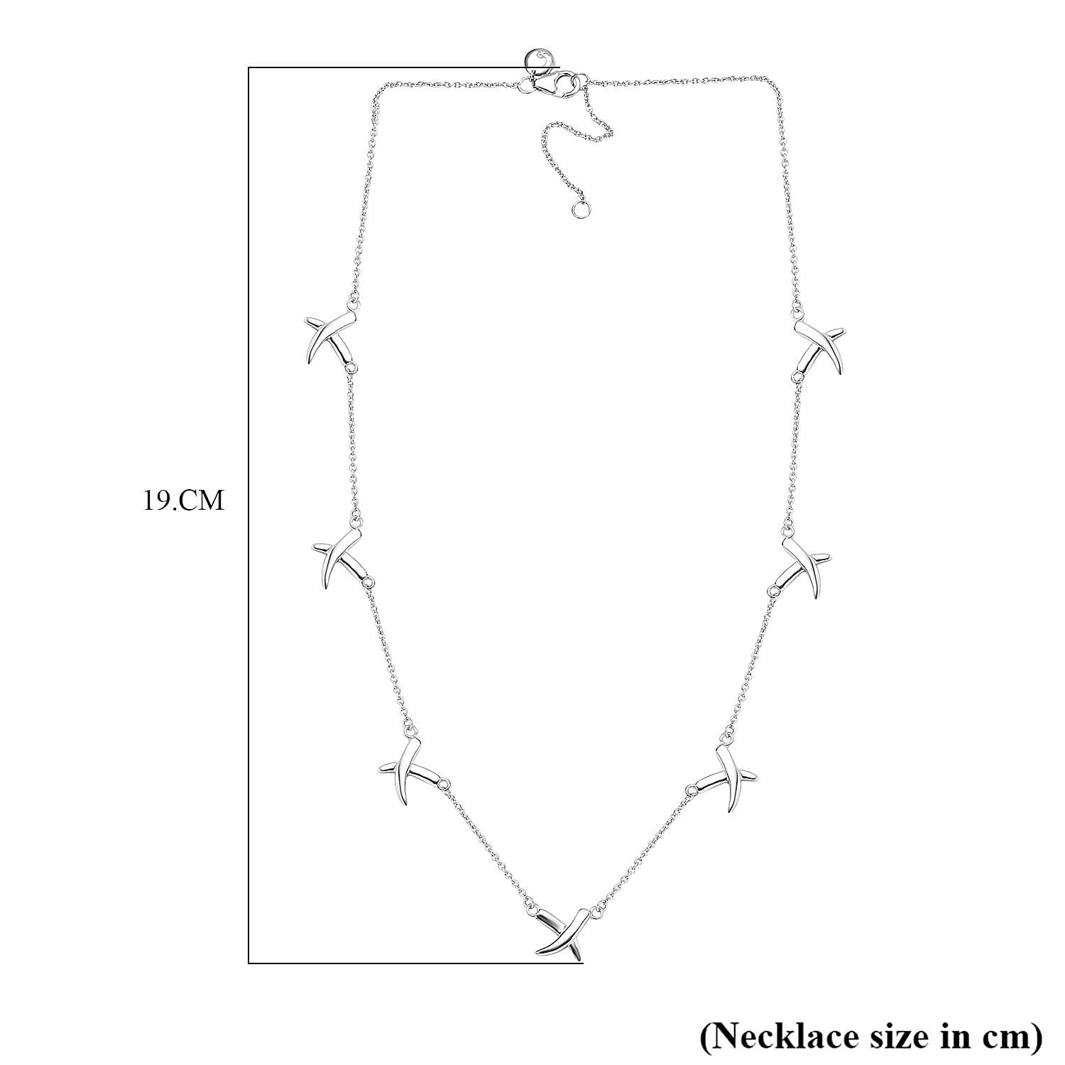 Rachel Galley - Rhodium Overlay Sterling Silver Fancy Necklace (Size - 20)