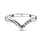 Diamond Wishbone Ring in Sterling Silver 0.051 Ct