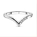 Diamond Wishbone Ring in Sterling Silver 0.051 Ct