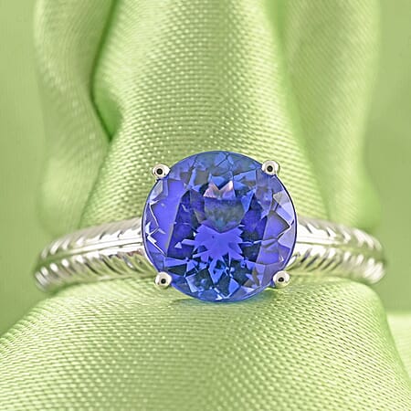 Certified & Appraised RHAPSODY 950 Platinum AAAA Tanzanite Solitaire Ring 1.50 Ct. Certified & Appraised RHAPSODY 950 Platinum AAAA Tanzanite Solitaire Ring 1.50 Ct.