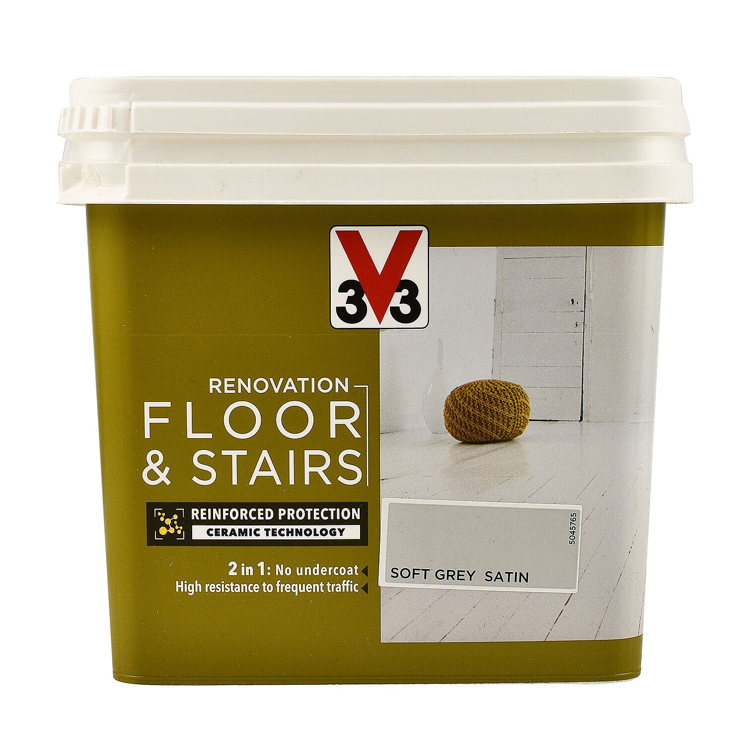 V33 - Renovation Floor and Stairs Paint Satin Finish- 750ml- Soft Grey