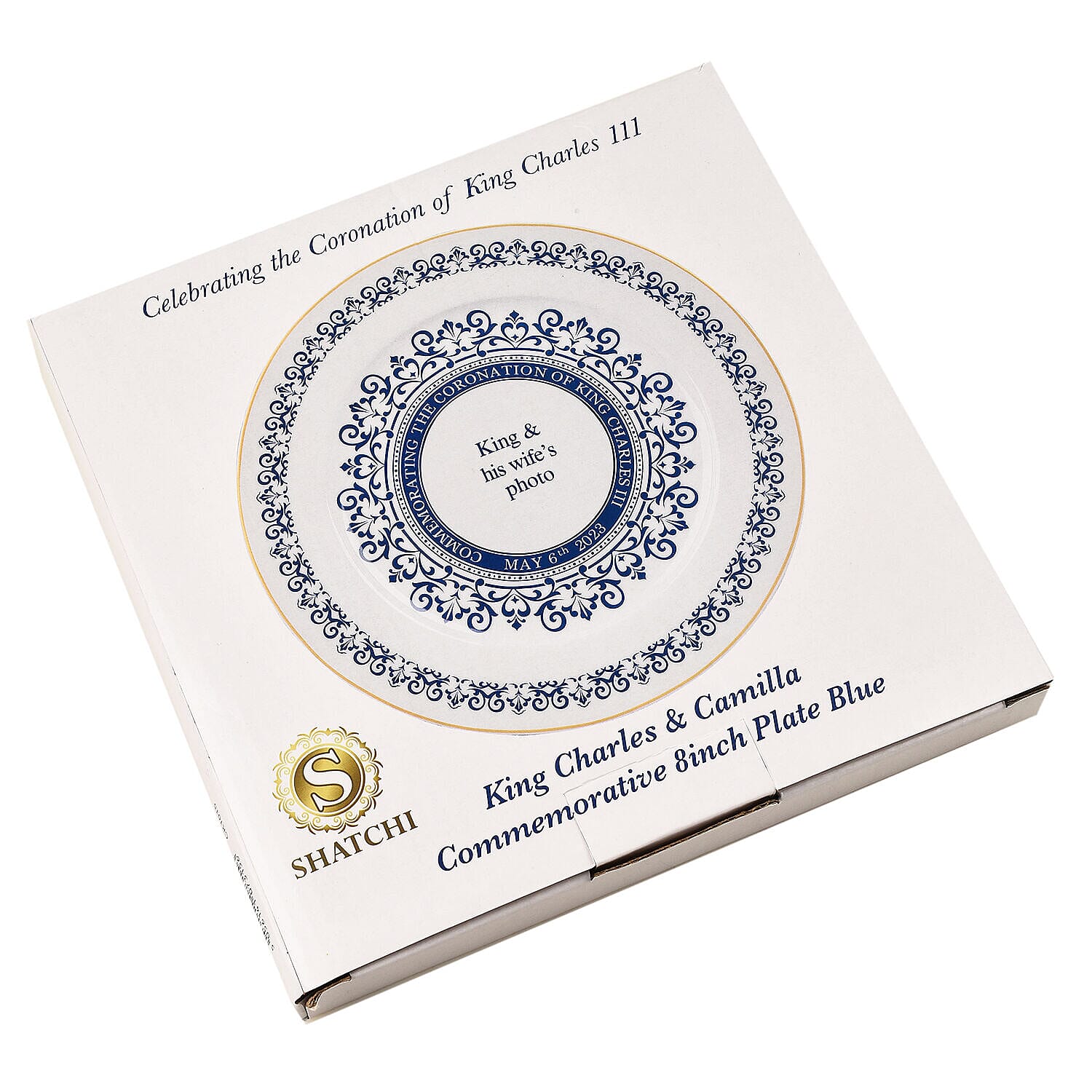 Charles & Camilla Commemorative Plate ( Diameter - 8inch) - Blue