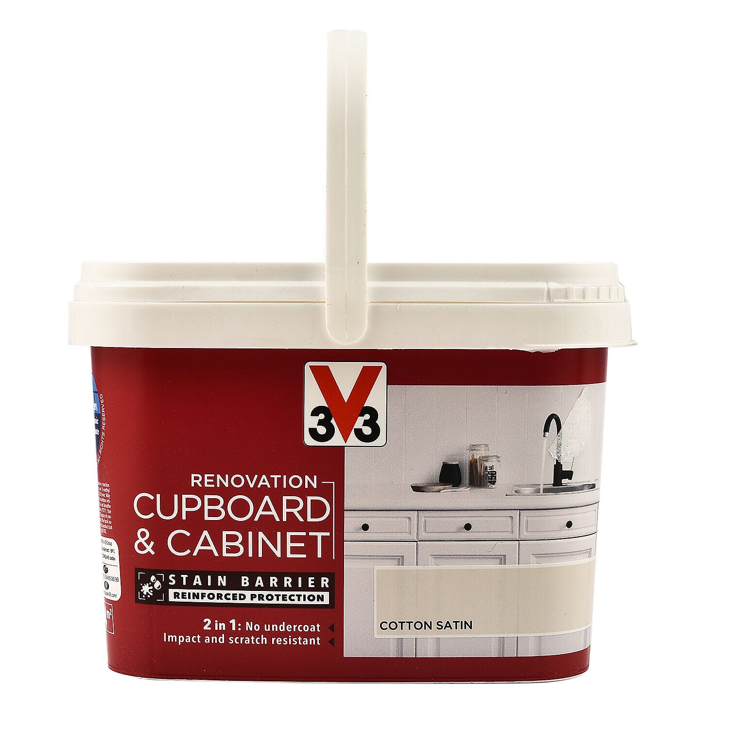 V33 Renovation Cupboard and Cabinet Paint Satin Finish- 2L (Cotton Color)