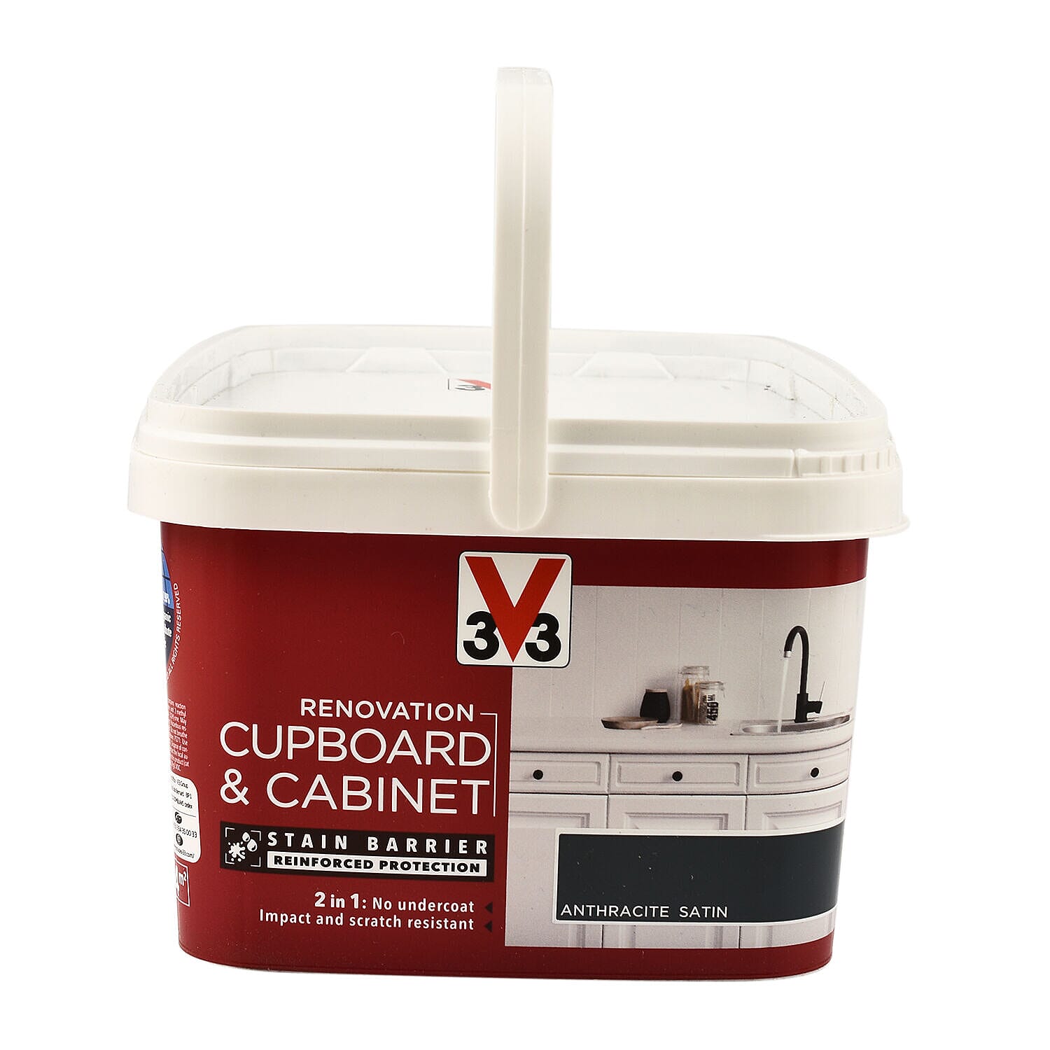 V33 Renovation Cupboard and Cabinet Paint Satin Finish- 2L (Anthracite)