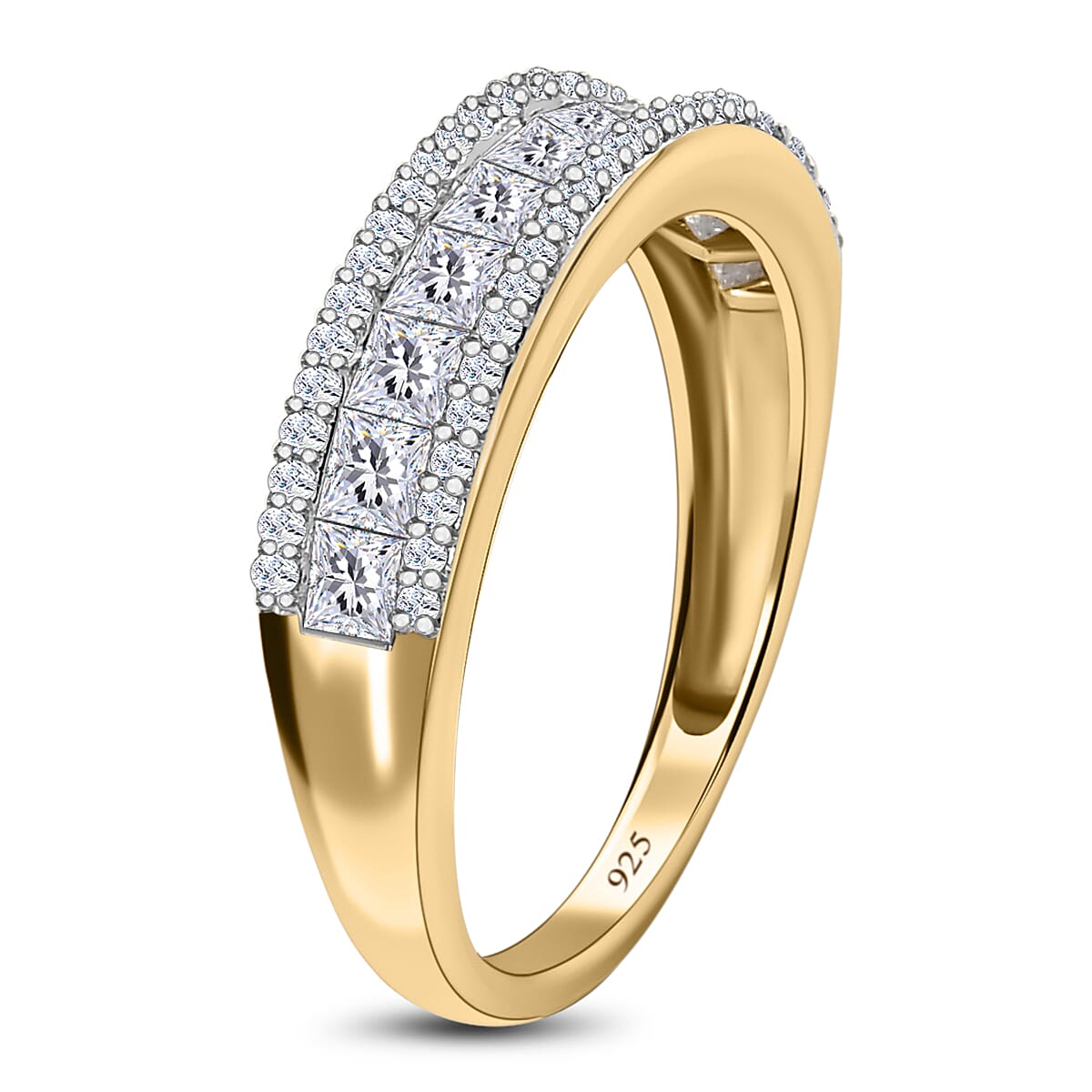 9K Yellow Gold SGL Certified Diamond (G-H) Band Ring 1.00 Ct