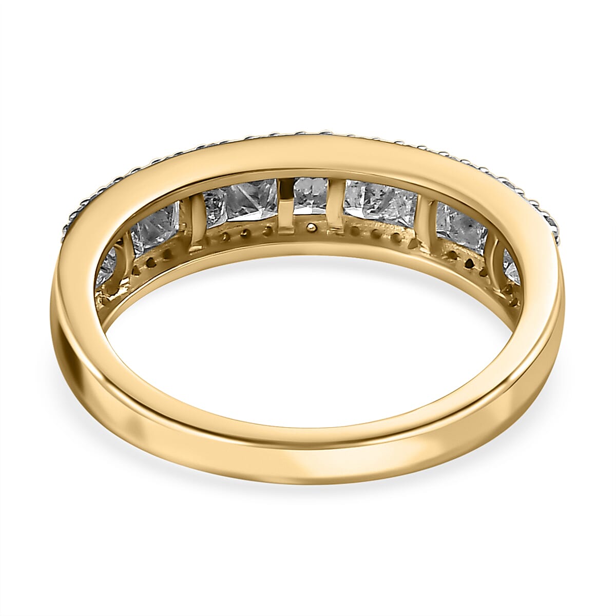 9K Yellow Gold SGL Certified Diamond (G-H) Band Ring 1.00 Ct