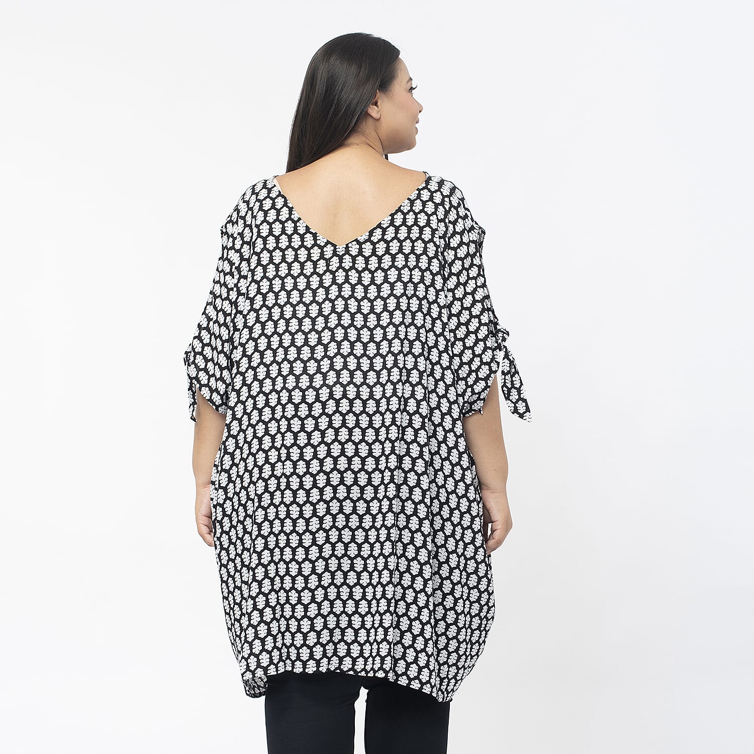 Tamsy Viscose Printed Top (Size 99x1 cm) - Brown & Brown