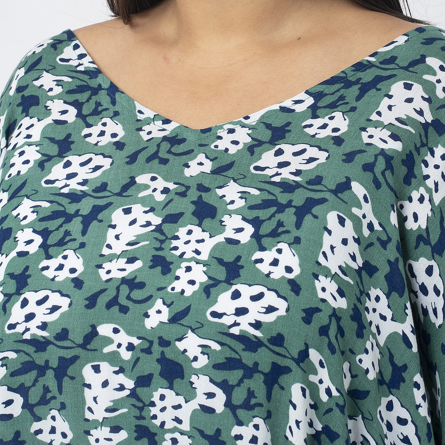 Tamsy Viscose Printed Top (Size 99x1 cm) - Brown & Brown