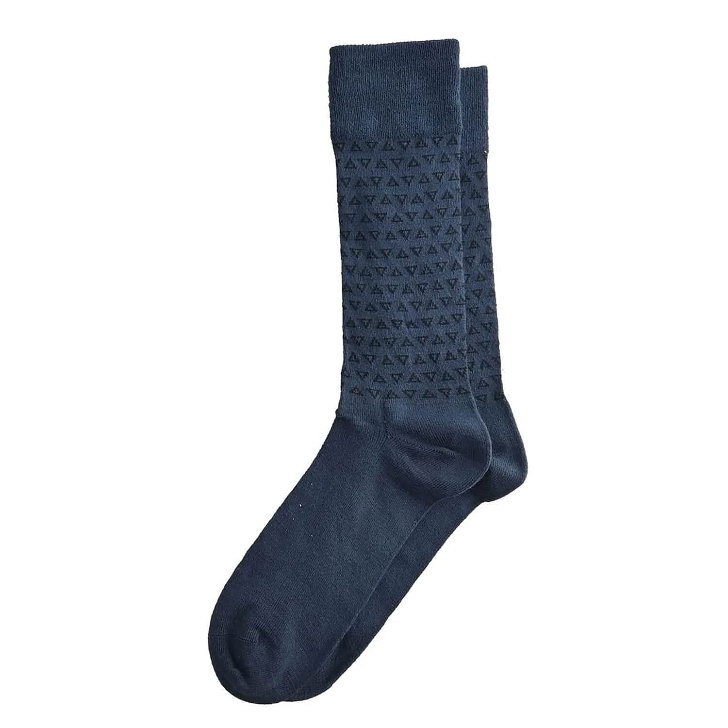 Dr. Scholls Mens 2 Pair Dress Crew Socks (Size 7-12) - Navy & Tan
