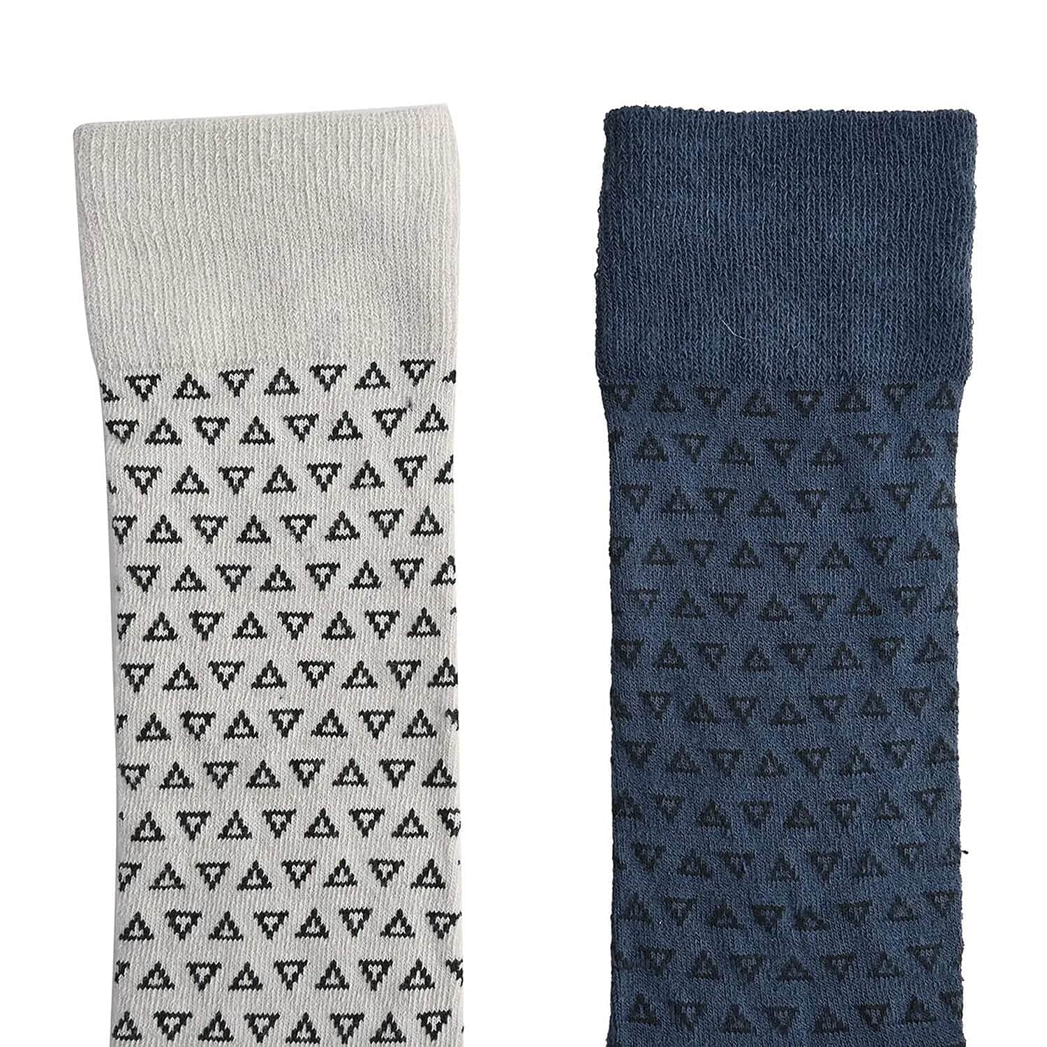 Dr. Scholls Mens 2 Pair Dress Crew Socks (Size 7-12) - Navy & Tan