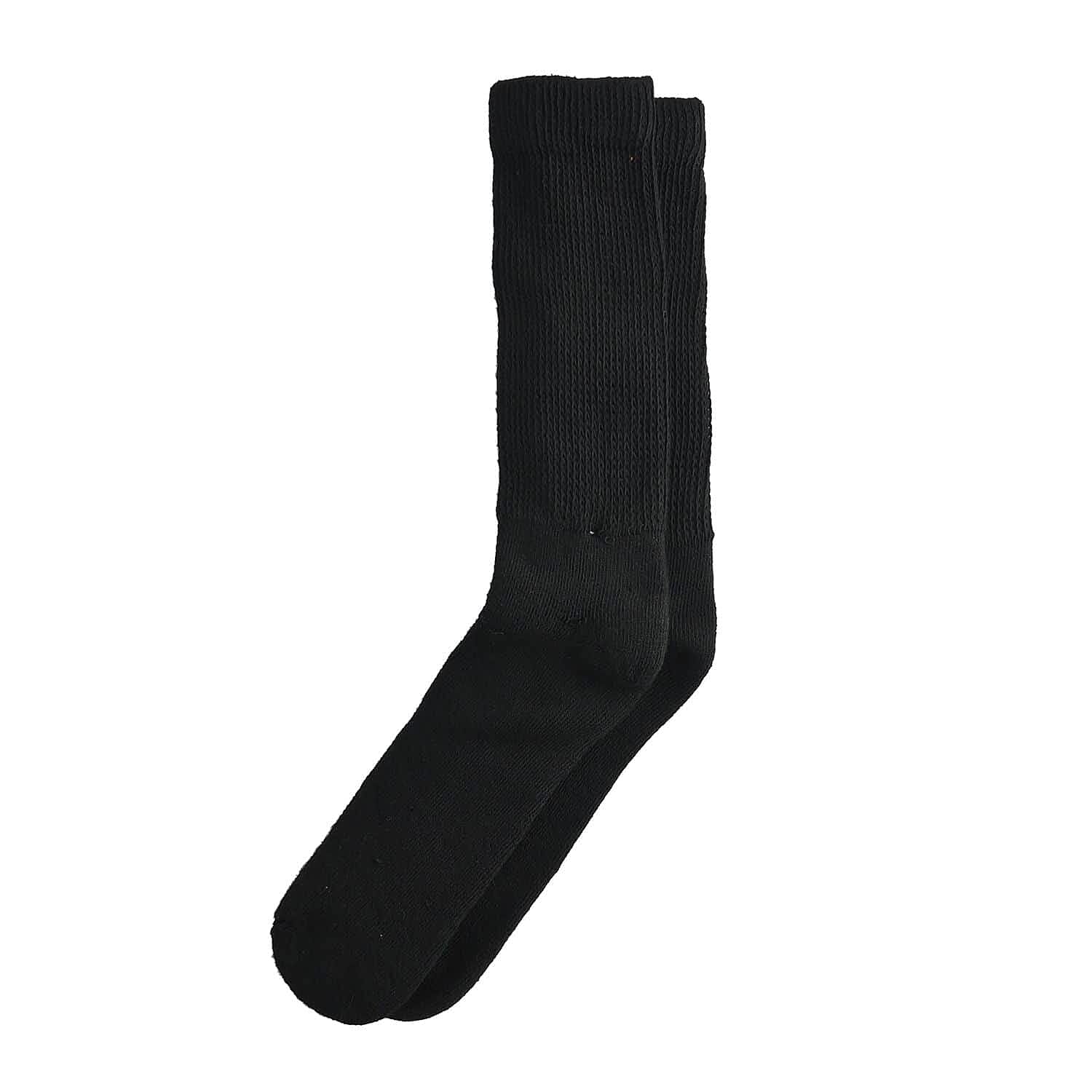 Dr. Scholls Diabetes and Circulatory Crew Socks - Black (Sizes 8-12)
