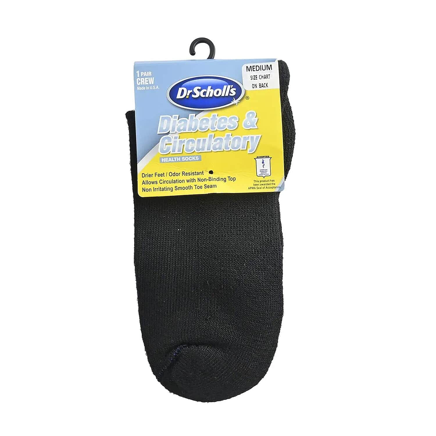 Dr Scholls Circulatory Socks - 2 Pairs - Black