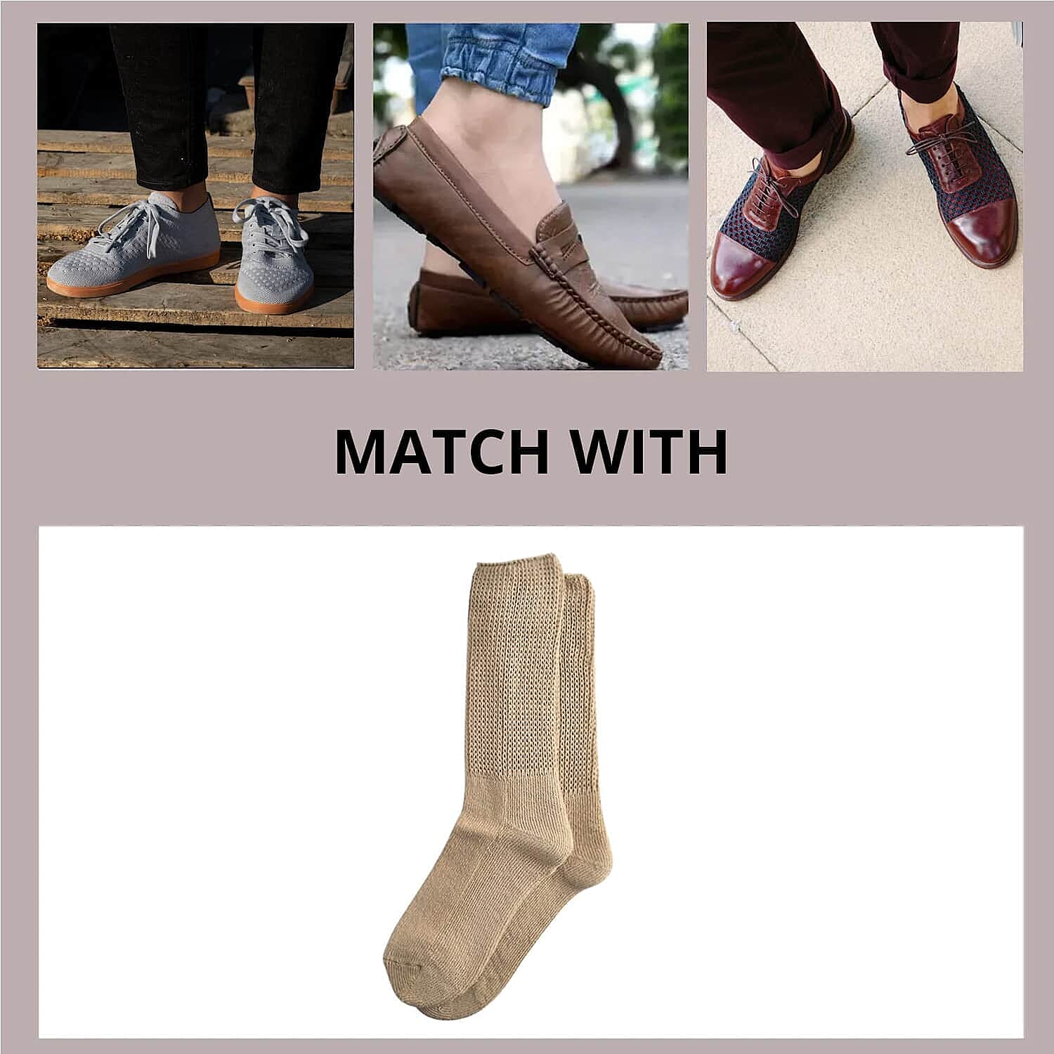 Dr. Scholls Diabetes and Circulatory Crew Socks - Sand (Sizes 4-10, )