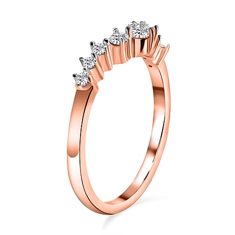 Moissanite Scatter Wishbone Ring in Platinum Overlay Sterling Silver