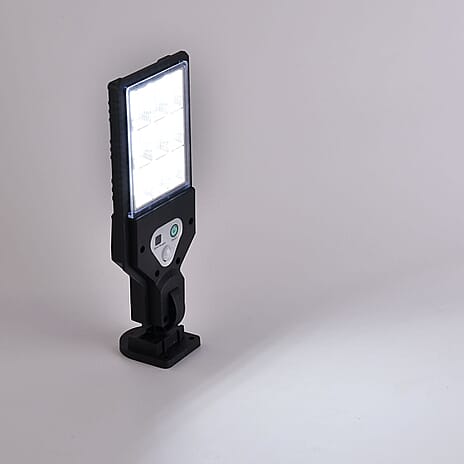 Solar Powered Motion Sensor Lamp with 3 Modes & SOS Flash with Remote - (12.5 x 8.5cm) Black