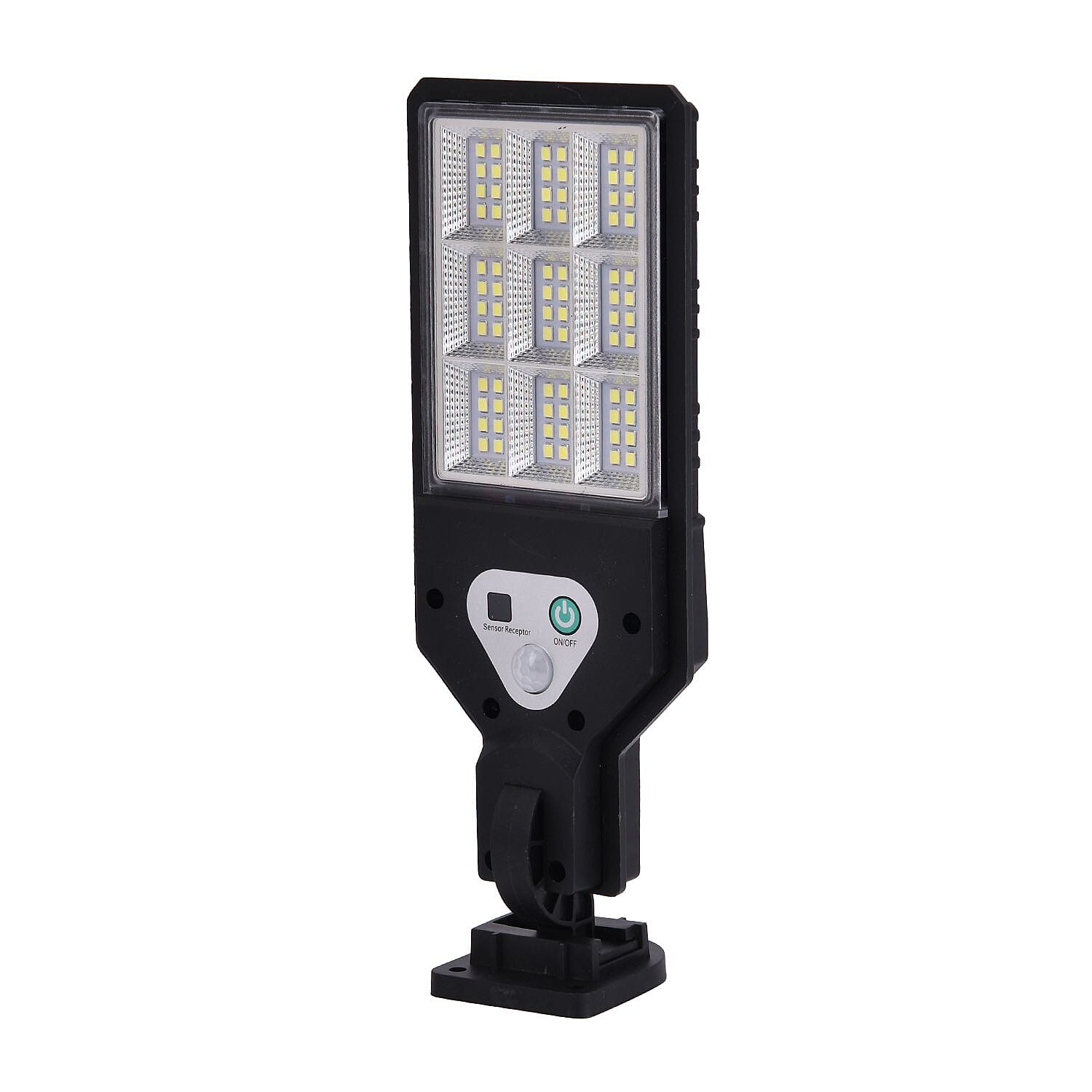 Solar Powered Motion Sensor Lamp with 3 Modes & SOS Flash with Remote - (12.5 x 8.5cm) Black