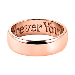 I Love You Engraved Band Ring in Sterling Silver