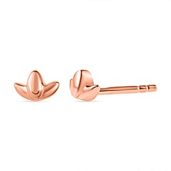 18K Rose Gold Vermeil Plated Sterling Silver Stud Earrings (with Push Back)