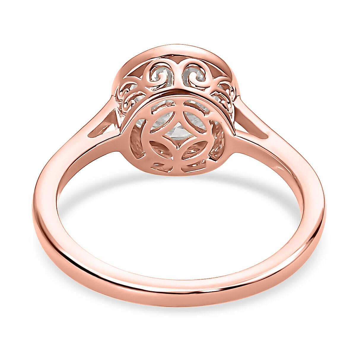 Moissanite Solitaire Ring in Sterling Silver