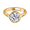 Moissanite Solitaire Ring in Sterling Silver
