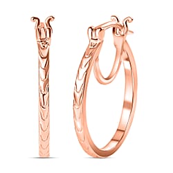 18K Vermeil Rose Gold Plated Sterling Silver Earrings (with Clasp)
