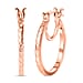 18K Vermeil Rose Gold Plated Sterling Silver Earrings (with Clasp)