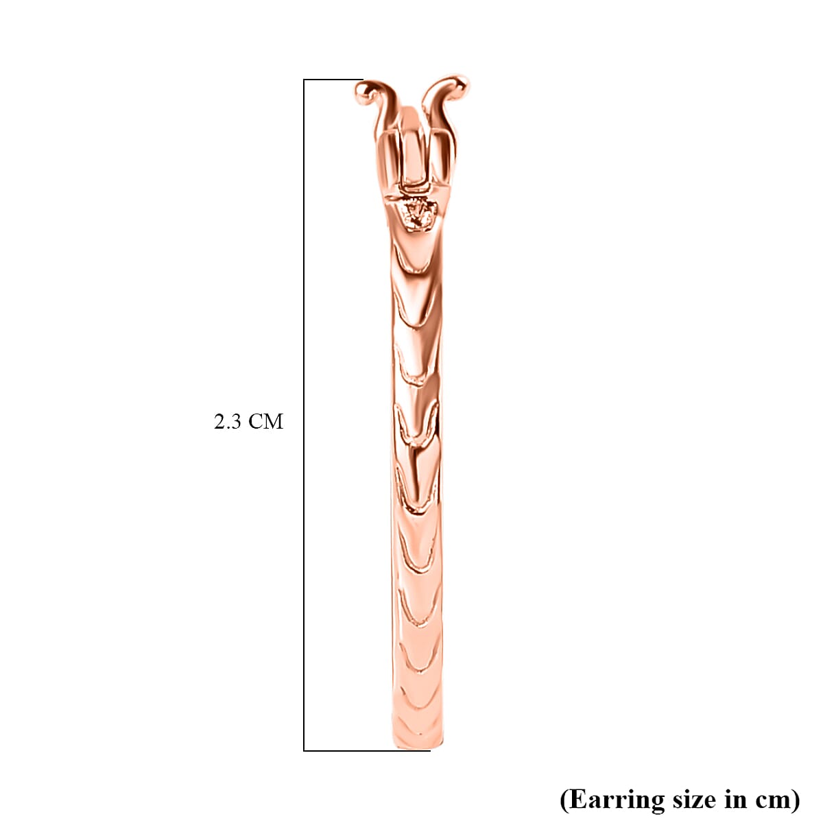 18K Vermeil Rose Gold Plated Sterling Silver Hoop Earrings
