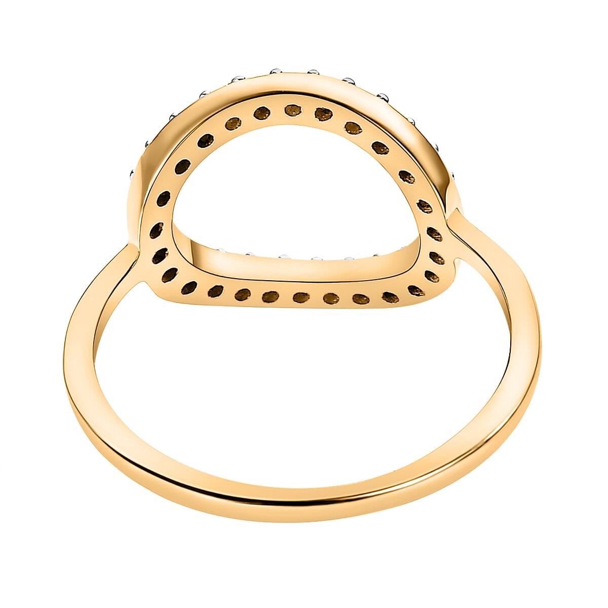 Diamond Band Ring in 18K Vermeil Yellow Gold Plated Sterling Silver 0.260 Ct.
