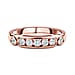 Moissanite Half Eternity Ring in Sterling Silver.