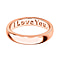 I Love You Engraved Band Ring in Sterling Silver