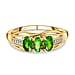 One Time Deal- Chrome Diopside 3 Stone Ring