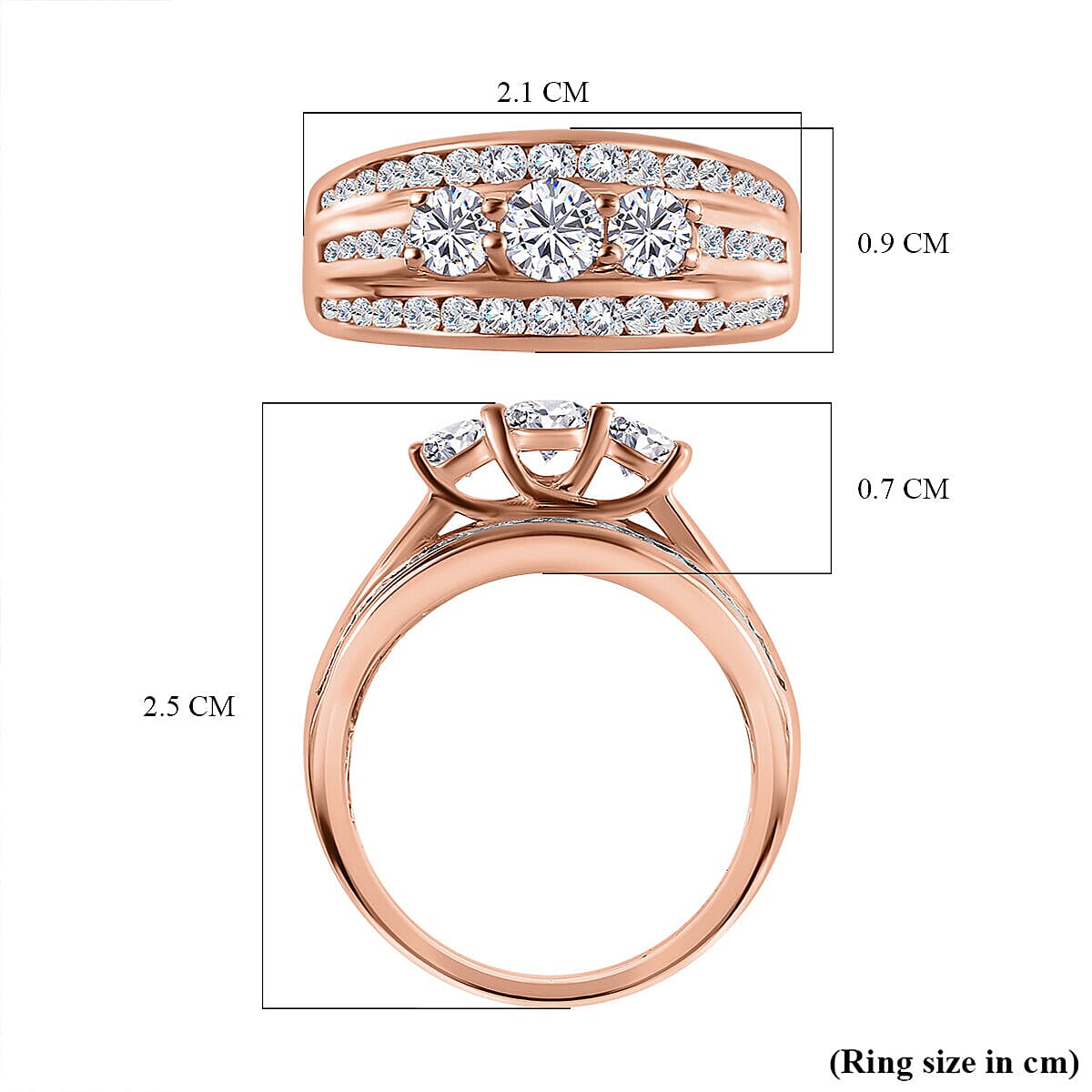 1.47 Ct Moissanite Ring in Sterling Silver