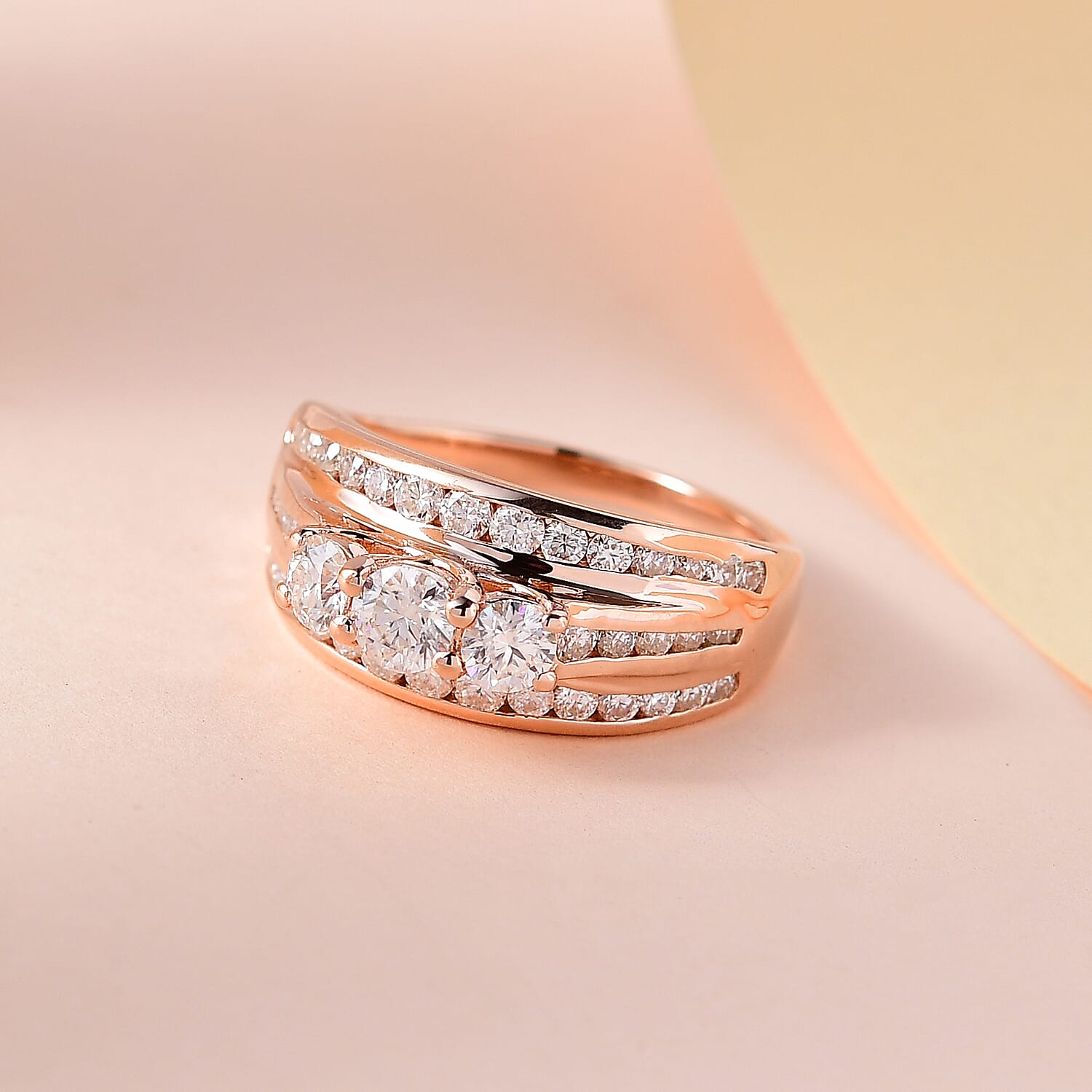 1.47 Ct Moissanite Ring in Sterling Silver