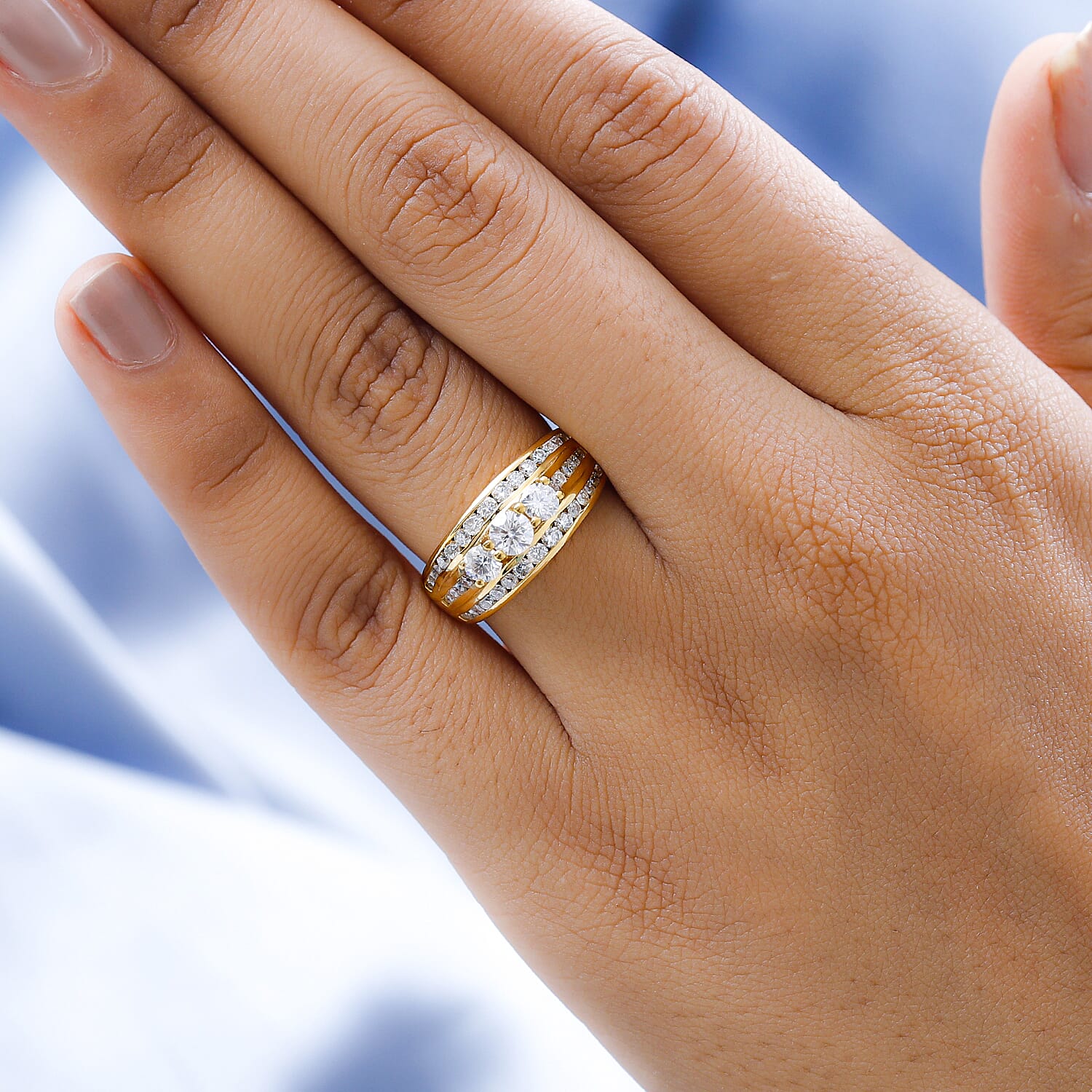 1.47 Ct Moissanite Ring in Sterling Silver