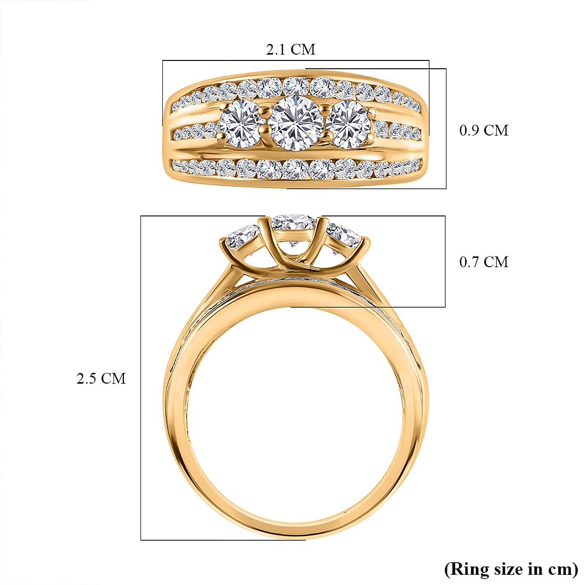 1.47 Ct Moissanite Ring in Sterling Silver