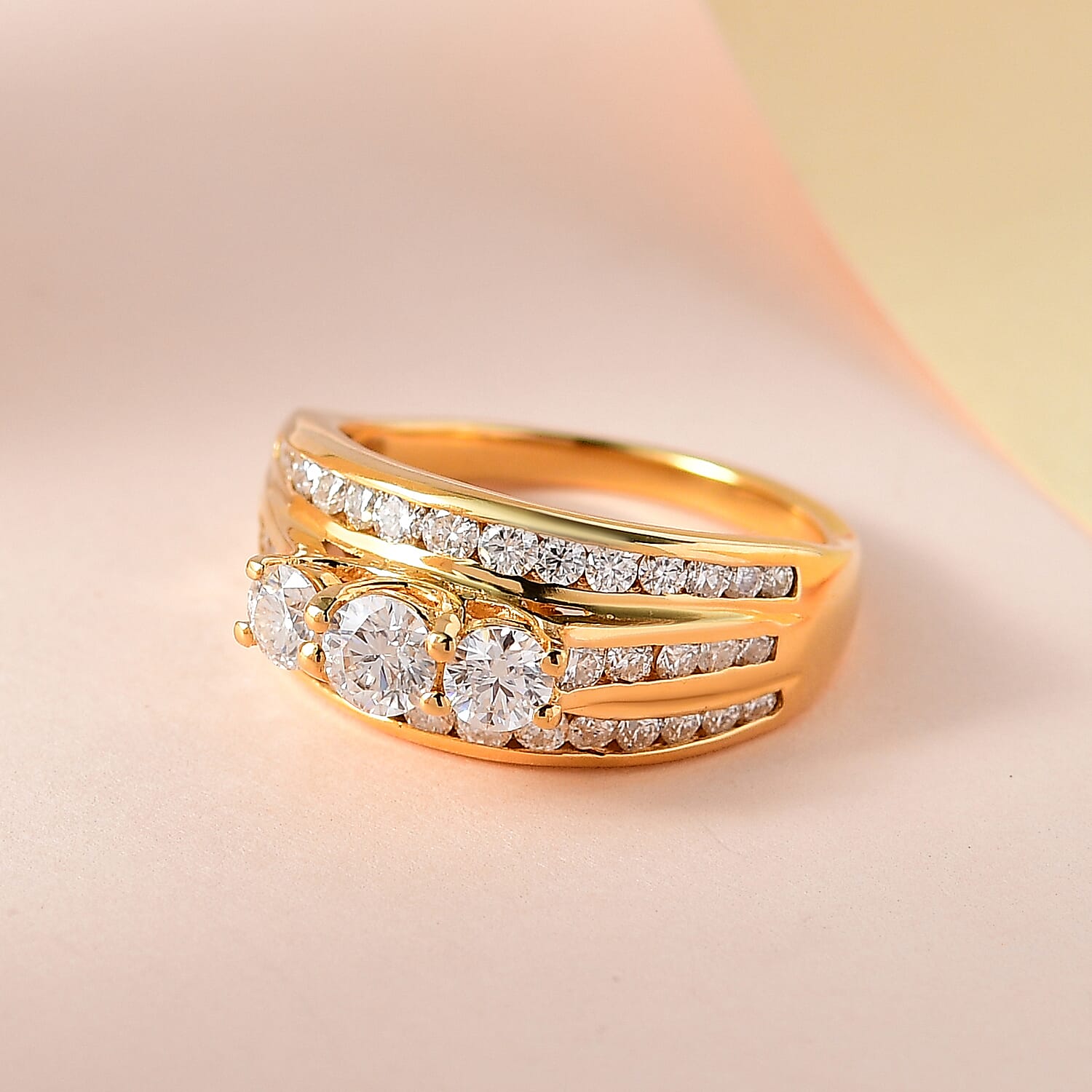 1.47 Ct Moissanite Ring in Sterling Silver