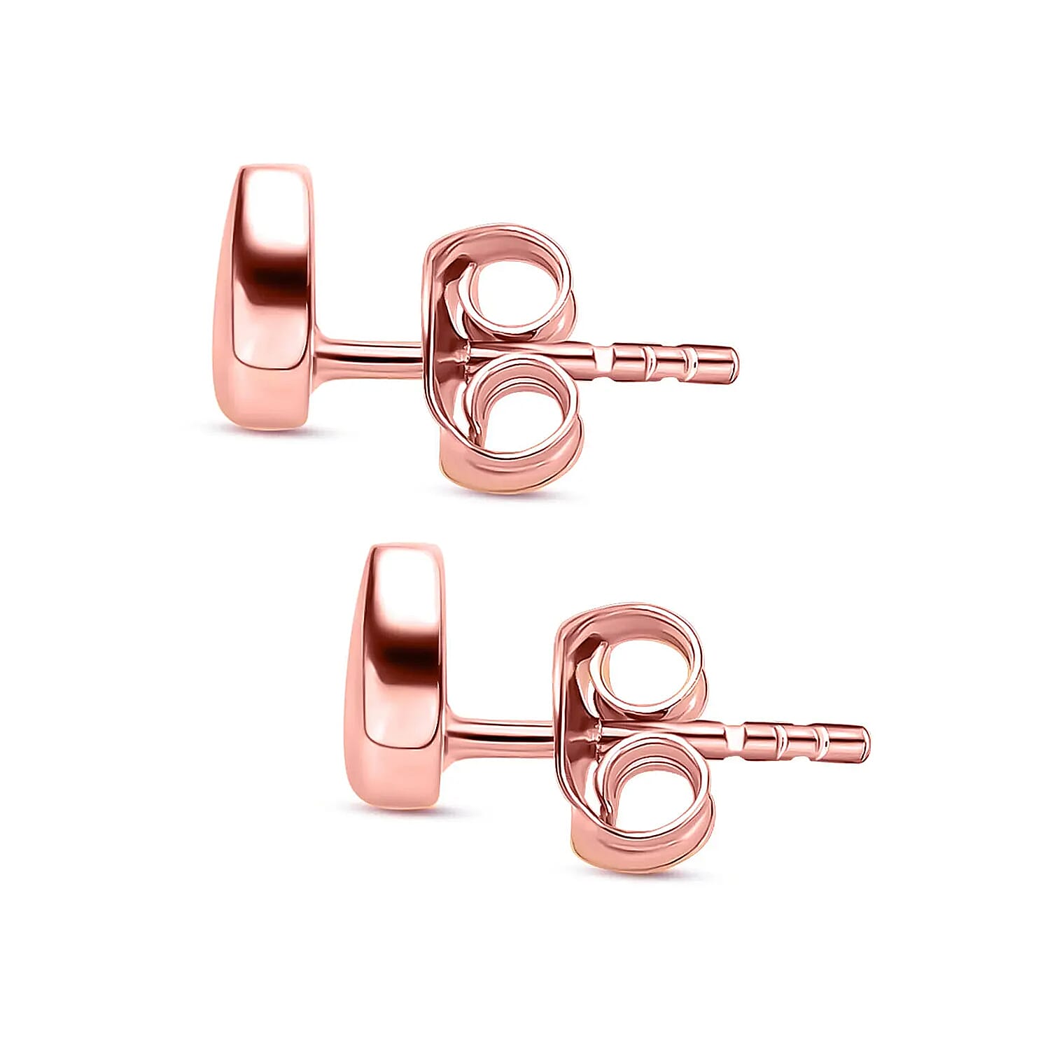 18K Vermeil Rose Gold Plated Sterling Silver Stud Earrings (with Push Back)