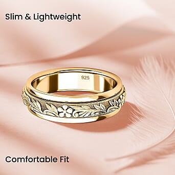 https://tjcuk.sirv.com/Products/74/8/7486733/Sterling-Silver-with-18K-Vermeil-Yellow-Gold-Stackable-Floral-Vine-Spi_7486733_3.jpg?w=342&h=342