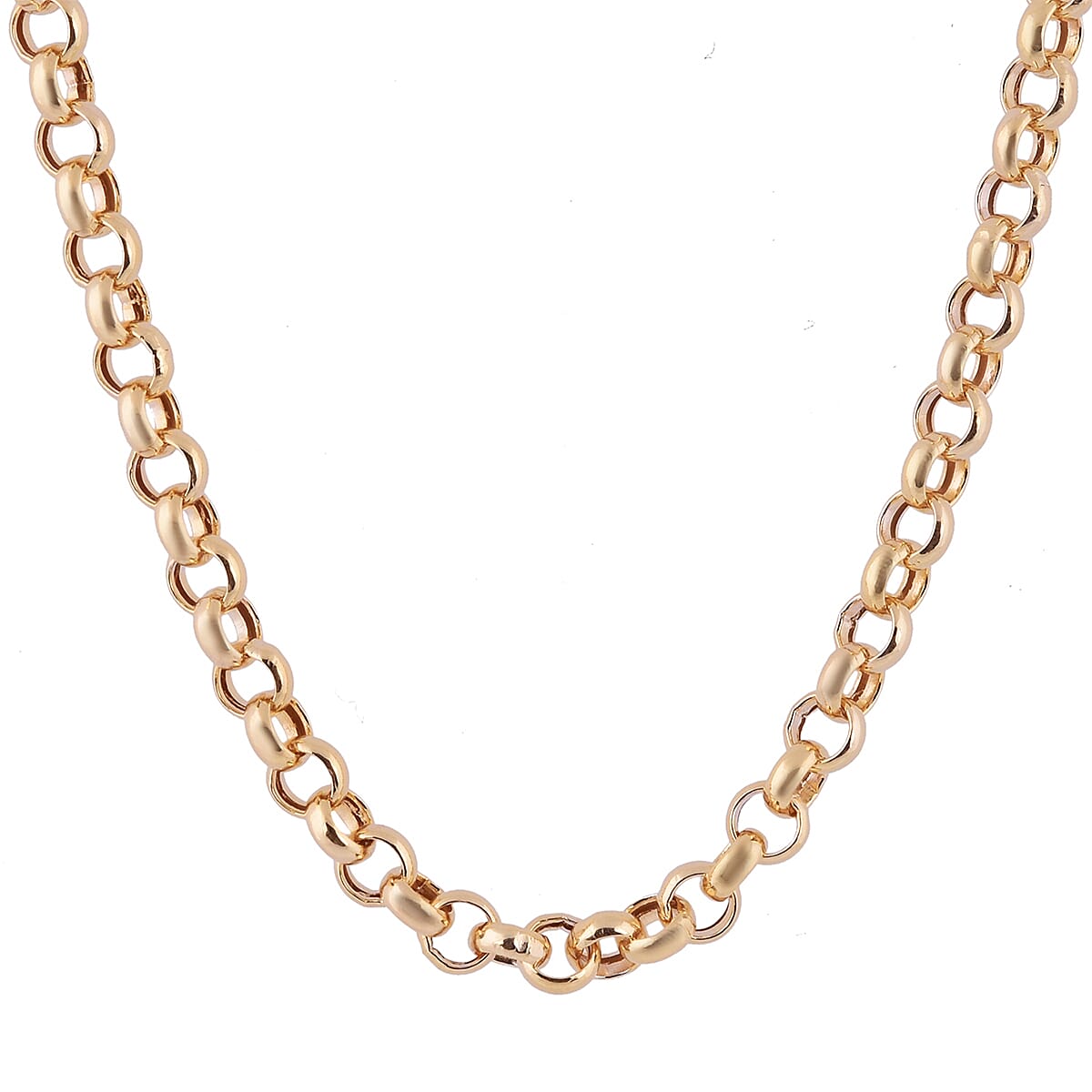 Hatton Garden Close Out Deal- 9K Yellow Gold Belcher Necklace (Size - 18), Gold Wt 3.60 Gms