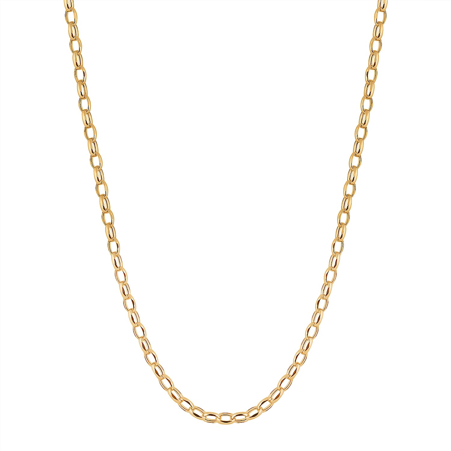 Hatton Garden Close Out Deal- 9K Yellow Gold Belcher Necklace (Size - 18), Gold Wt 3.60 Gms