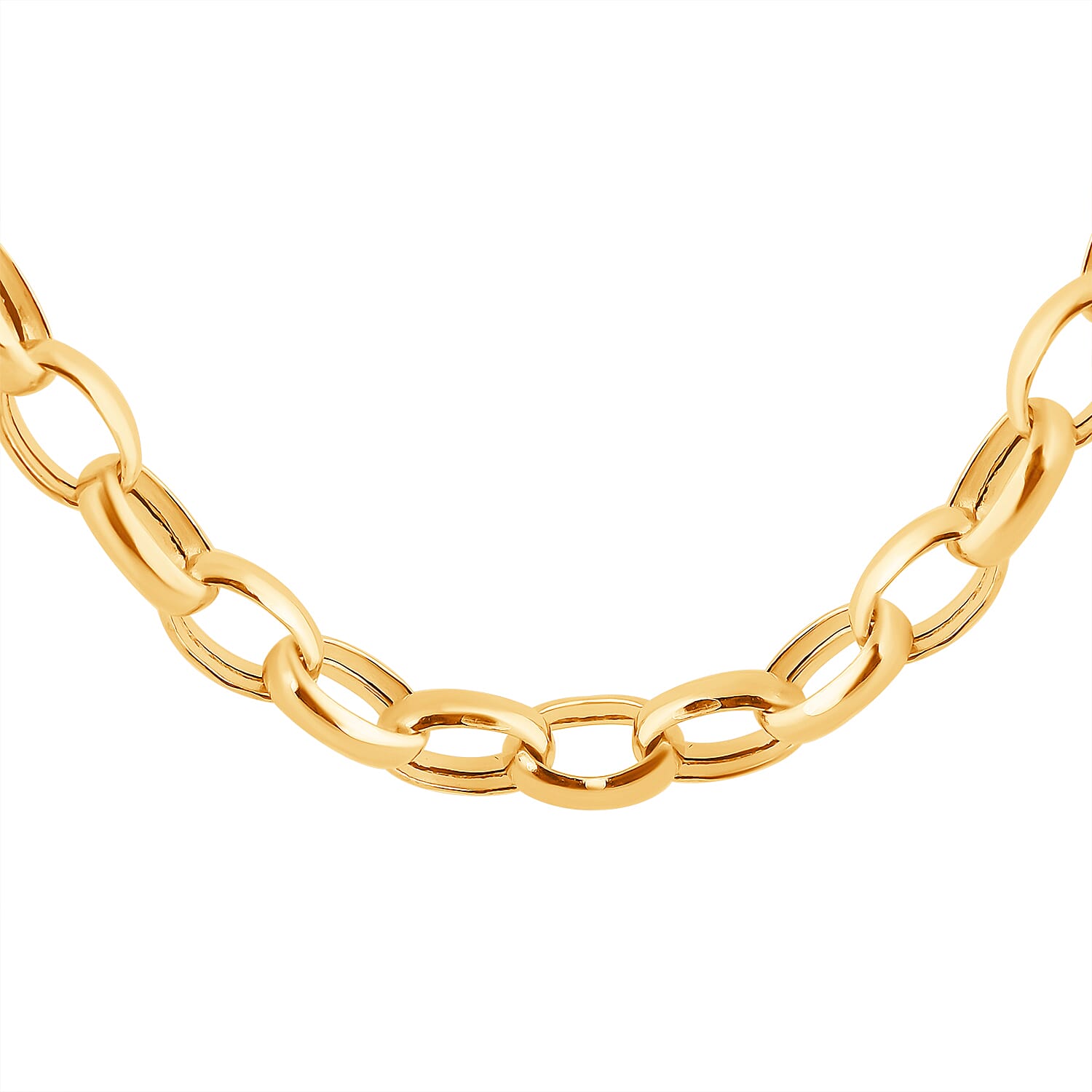 Hatton Garden Close Out Deal- 9K Yellow Gold Belcher Necklace (Size - 18), Gold Wt 3.60 Gms
