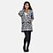 Abstract Pattern Coatigan with Hoodie (Size Up to 20) - Black & White