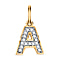Diamond Initial K Pendant in 18K Vermeil Yellow Gold Plated Sterling Silver 0.17 Ct