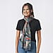 La Marey 100% Cashmere Printed Scarf (Size 190x70 cm) - Dark Grey