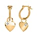 Diamond Earrings with Clasp in Platinum Overlay Sterling Silver