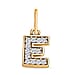 Diamond Initial B Pendant in 18K Vermeil Yellow Gold Plated Sterling Silver 0.17 Ct