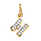 Diamond Initial Z Pendant in 18K Vermeil Yellow Gold Plated Sterling Silver 0.17 Ct