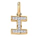 Diamond Initial B Pendant in 18K Vermeil Yellow Gold Plated Sterling Silver 0.17 Ct
