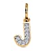 Diamond Initial B Pendant in 18K Vermeil Yellow Gold Plated Sterling Silver 0.17 Ct